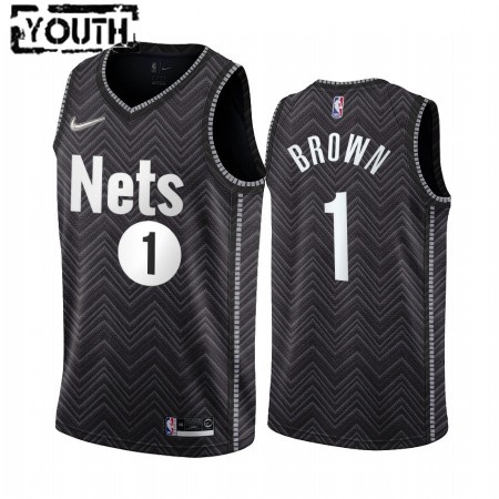 Kinder NBA Brooklyn Nets Trikot Bruce Brown 1 2020-21 Earned Edition Swingman